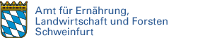 Schriftzug Amt für Ernährung, Landwirtschaft und Forsten Schweinfurt mit Link zur Startseite