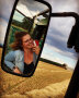 Selfie auf dem Traktor bei der Ernte
