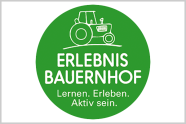Logo und Schriftzug Erlebnis Bauernhof - Lernprogramme für Grund- und Foerderschulen